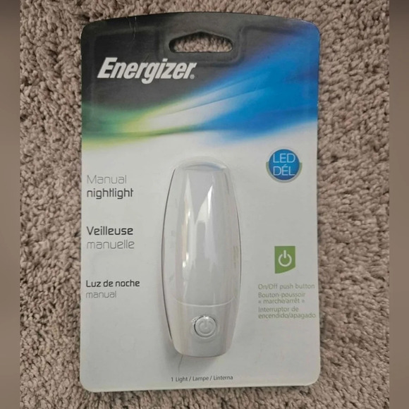 Energizer Manual On Off LED Plug-in Nightlight BWT - Picture 1 of 4